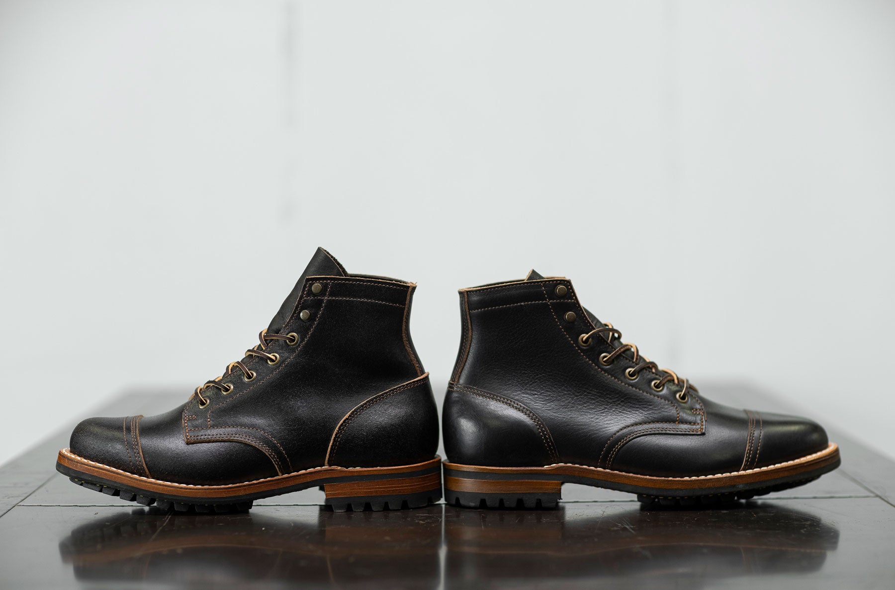 how does black waxed flesh compare to black teacore leather?